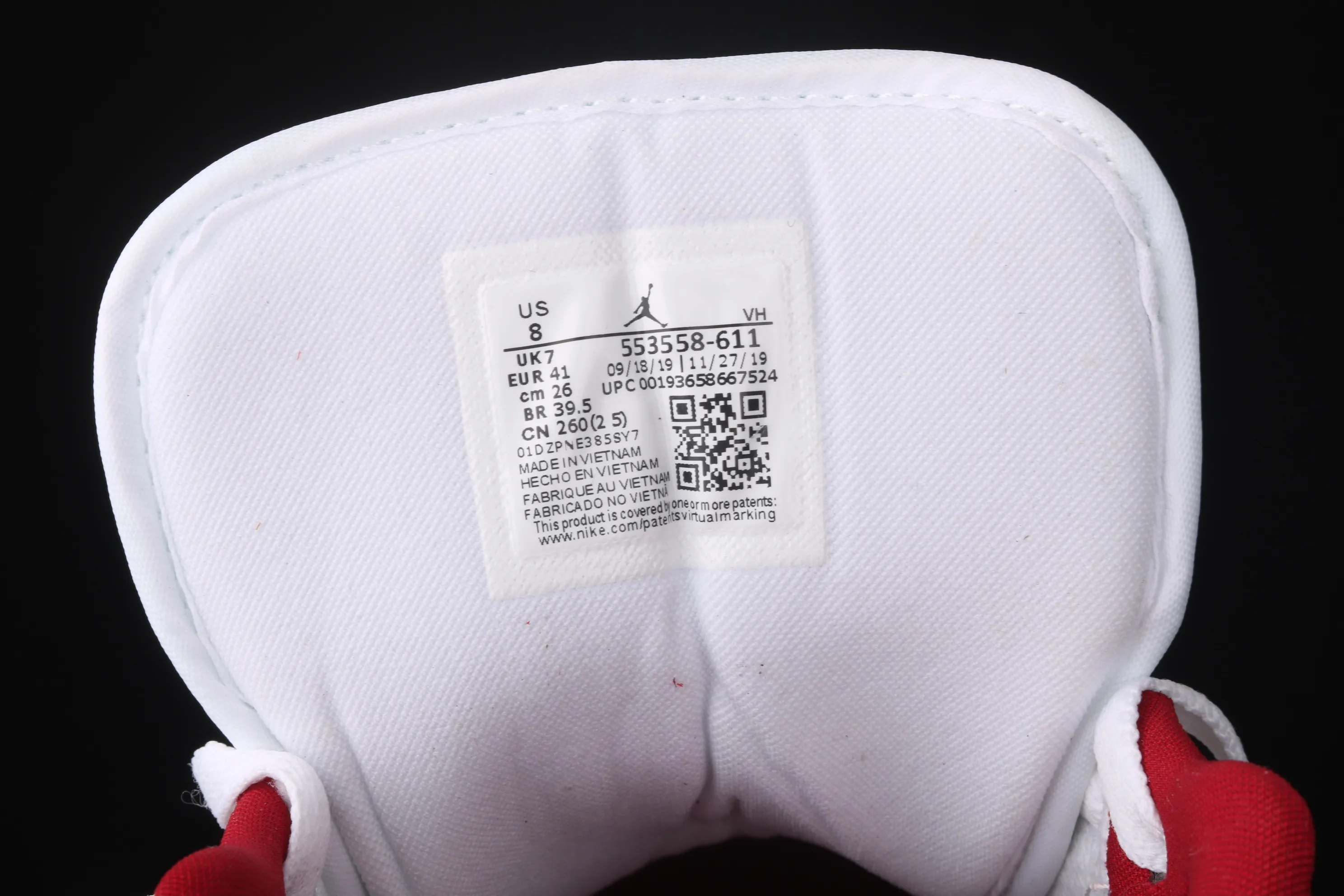 All categories Air Jordan Jordan series basketball shoes Air Jordan 1 Low New version Air Jordan 1 Low AJ1 Joe 1 low top leather white and red cultural and leisure sports sneakers 558553-611
